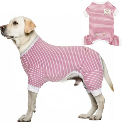 KYEESE Striped Dog Pajamas – Cozy Sleepwear for Dogs & Cats