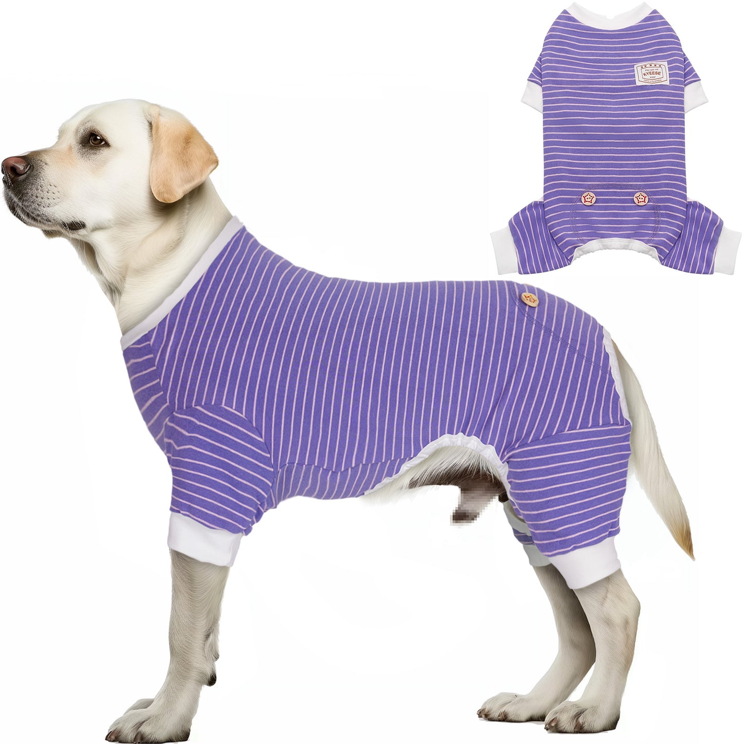KYEESE Striped Dog Pajamas – Cozy Sleepwear for Dogs & Cats