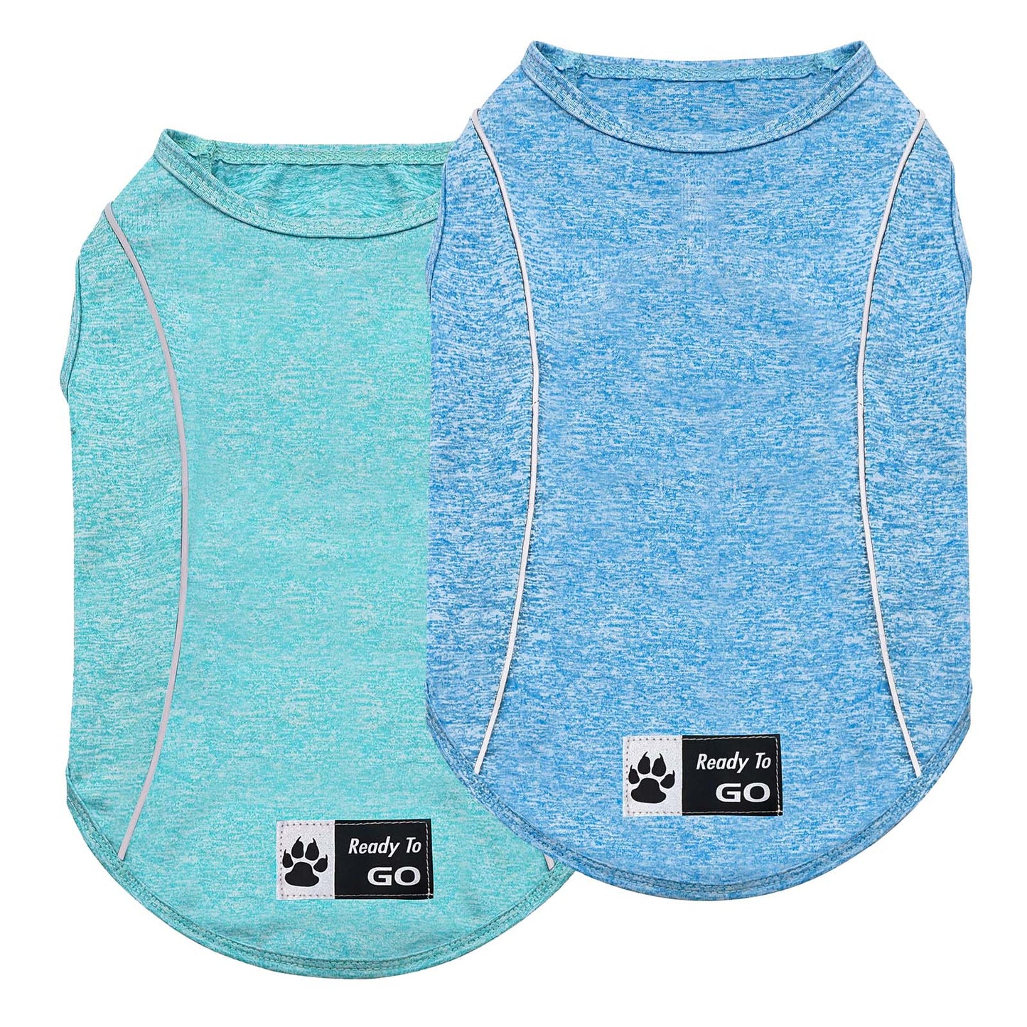 KYEESE Dog Shirt/2pack Dog Shirt-Sports Athletic Breathable Dog T-Shirt with Reflective Strip Tank Top