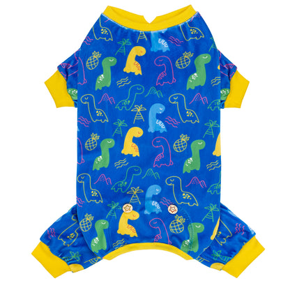 KYEESE Velvet Dog Pajamas-Stretchy Comfy Print Doggie Jammies
