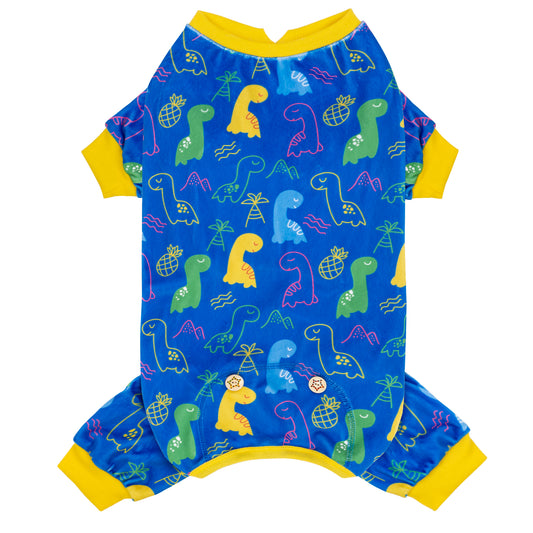 KYEESE Velvet Dog Pajamas-Stretchy Comfy Print Doggie Jammies