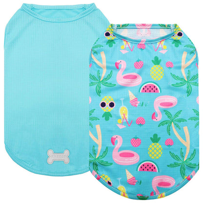 KYEESE 2 Pack Dog Shirts-Quick Dry Tank Top with Reflective Label
