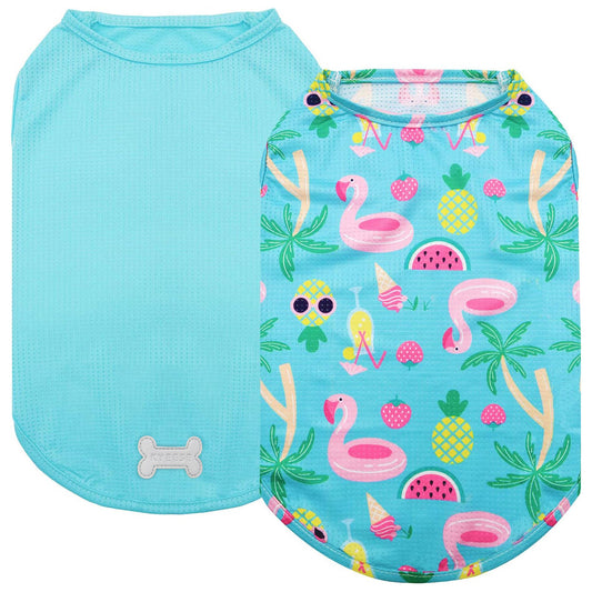 KYEESE 2 Pack Dog Shirts-Quick Dry Tank Top with Reflective Label