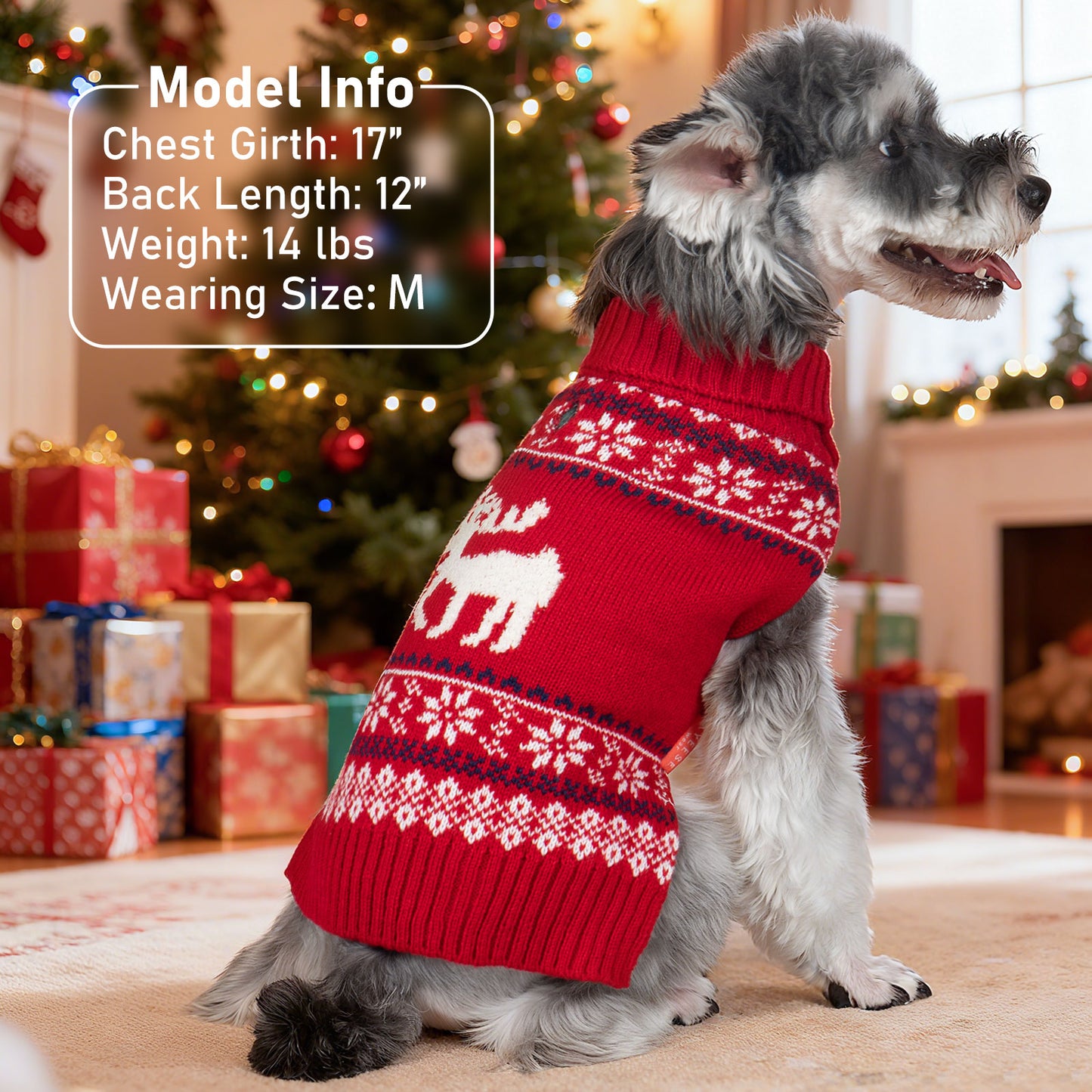CHRISTMAS DOG SWEATER-REINDEER