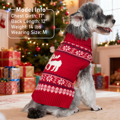CHRISTMAS DOG SWEATER-REINDEER
