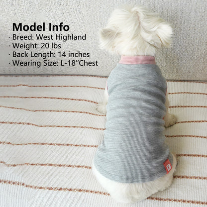KYEESE 2Pack Waffle Dog Shirts – Lightweight Breathable Striped Tank Tops