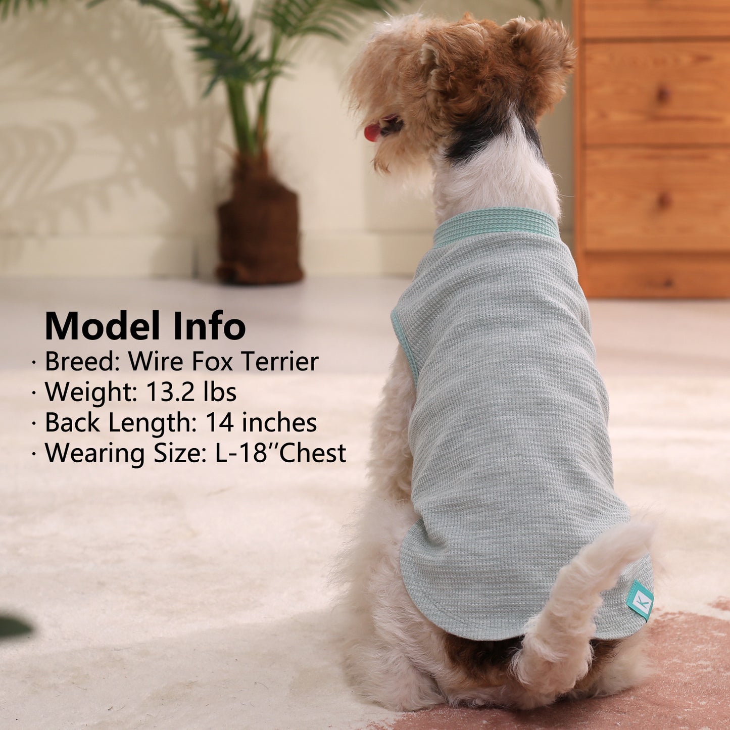 KYEESE 2Pack Waffle Dog Shirts – Lightweight Breathable Striped Tank Tops