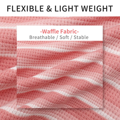 KYEESE 2Pack Waffle Dog Shirts – Lightweight Breathable Striped Tank Tops