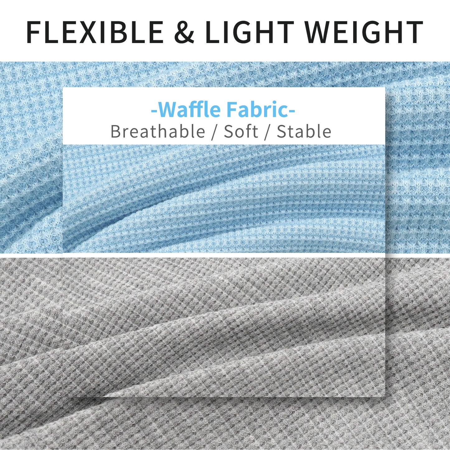 KYEESE 2Pack Waffle Dog Shirts – Lightweight Breathable Striped Tank Tops
