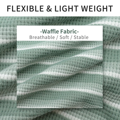 KYEESE 2Pack Waffle Dog Shirts – Lightweight Breathable Striped Tank Tops