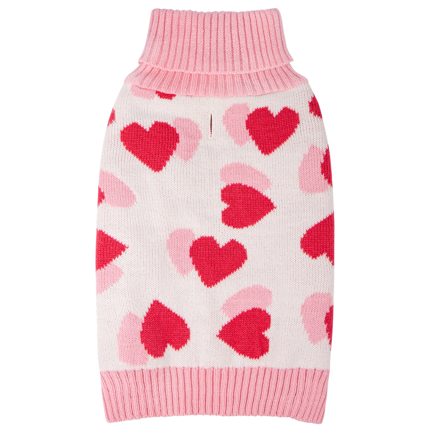 Valentine Heart Pink Dog Sweater