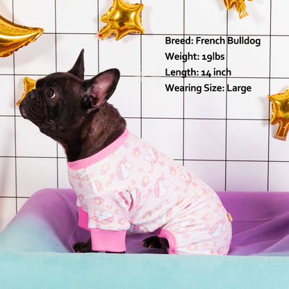 Pink Unicorn Velvet Dog Pajamas