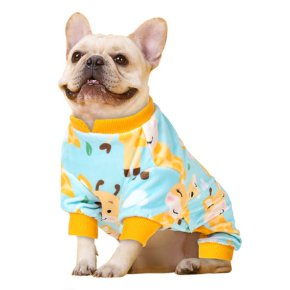 KYEESE Velvet Dog Pajamas-Stretchy Comfy Print Doggie Jammies