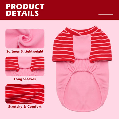KYEESE 2Pack / 3Pack Dog Sweaters – Soft Stretchy Fleece Pullover Pet Clothes for Cold Weather