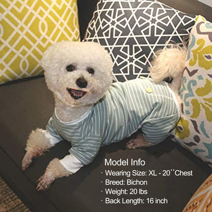KYEESE Striped Dog Pajamas – Cozy Sleepwear for Dogs & Cats