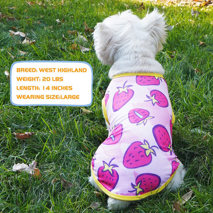 KYEESE 2 Pack Dog Shirts-Quick Dry Tank Top with Reflective Label