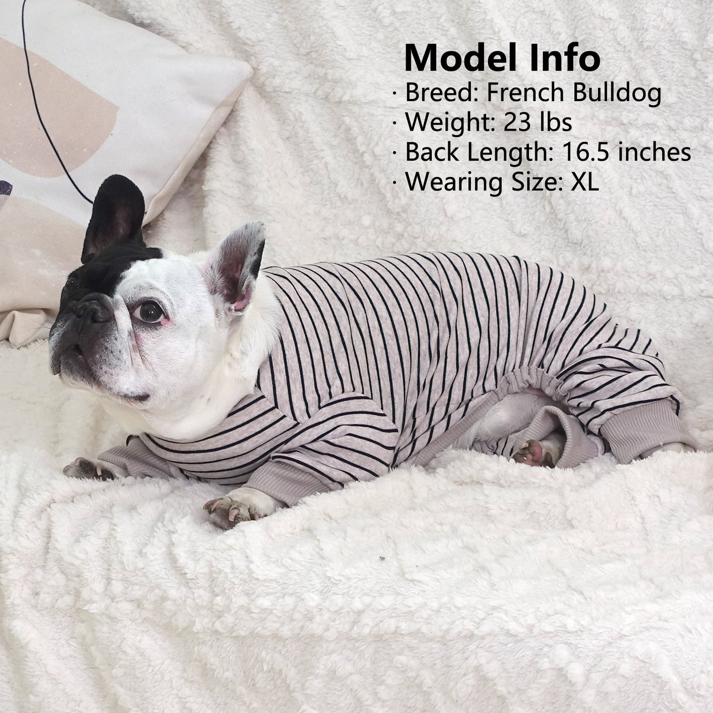 KYEESE Striped Dog Pajamas – Cozy Sleepwear for Dogs & Cats