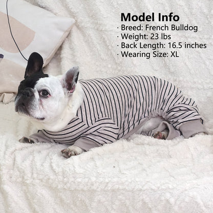 KYEESE Striped Dog Pajamas – Cozy Sleepwear for Dogs & Cats