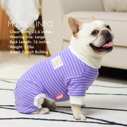 KYEESE Striped Dog Pajamas – Cozy Sleepwear for Dogs & Cats