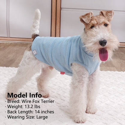KYEESE 2Pack Waffle Dog Shirts – Lightweight Breathable Striped Tank Tops