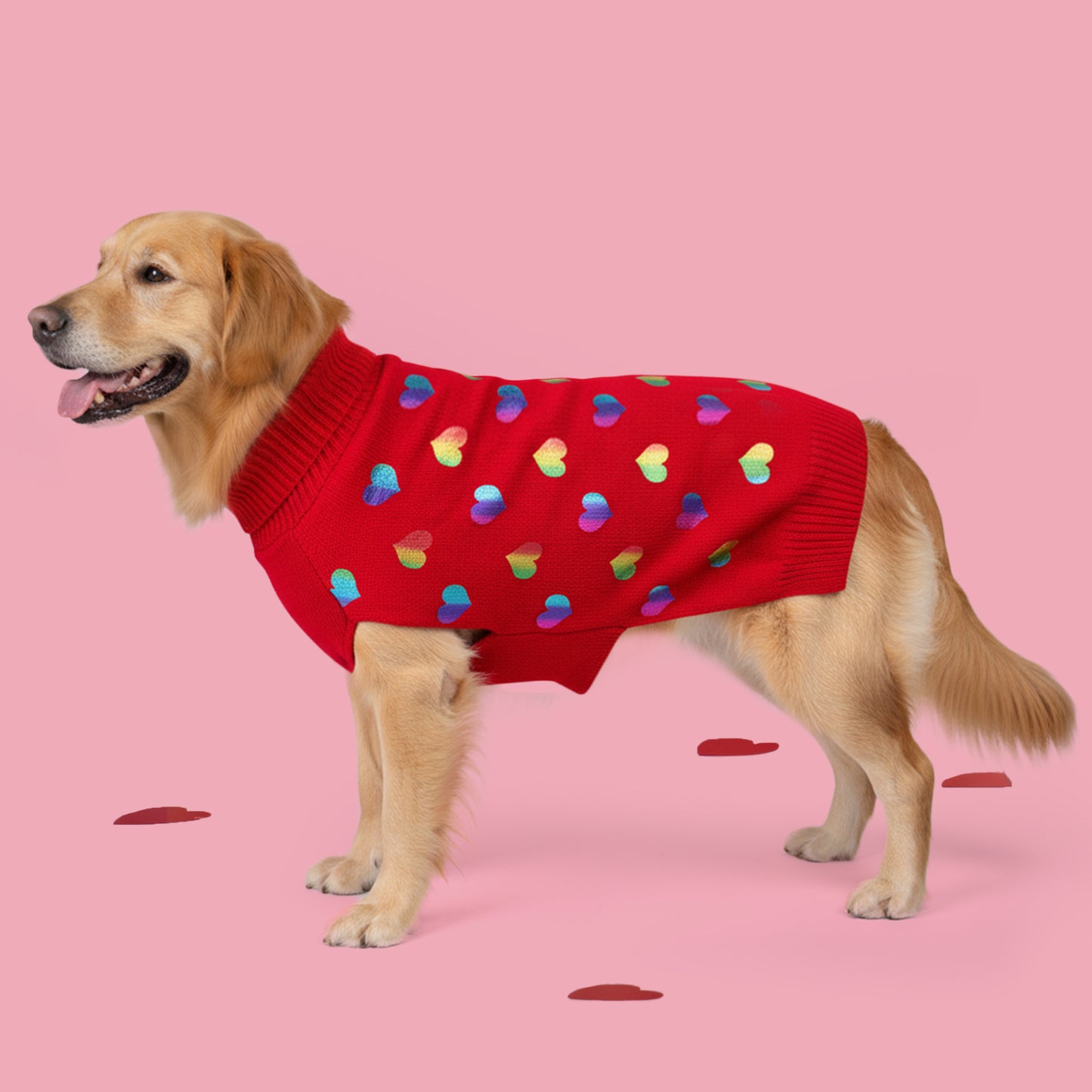 Valentine Heart Red Dog Sweater