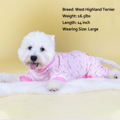 Pink Unicorn Velvet Dog Pajamas