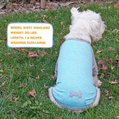 KYEESE 2 Pack Dog Shirt-Quick Dry Dog T-Shirts with Reflective Label Raglan Sleeve