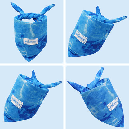 KYEESE 2 Pack Dog Instant Cooling Bandanas-Breathable Dog Scarf Triangle