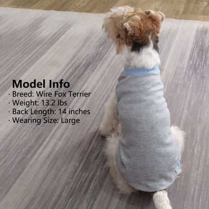KYEESE 2Pack Waffle Dog Shirts – Lightweight Breathable Striped Tank Tops