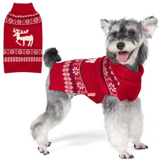 CHRISTMAS DOG SWEATER-REINDEER