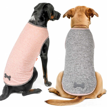 KYEESE 2 Pack Dog Shirts- Sun Protection Quick Dry Reflective Label Sleeveless Dog Vest