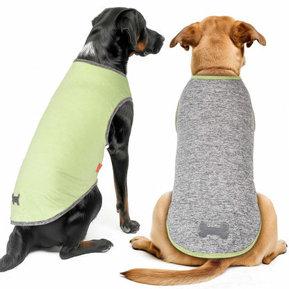 KYEESE 2 Pack Dog Shirts- Sun Protection Quick Dry Reflective Label Sleeveless Dog Vest