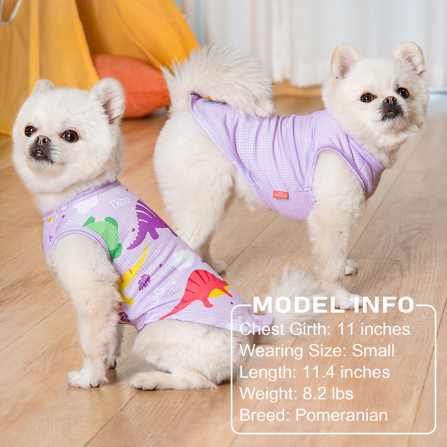 KYEESE 2 Pack Dog Shirts-Quick Dry Tank Top with Reflective Label