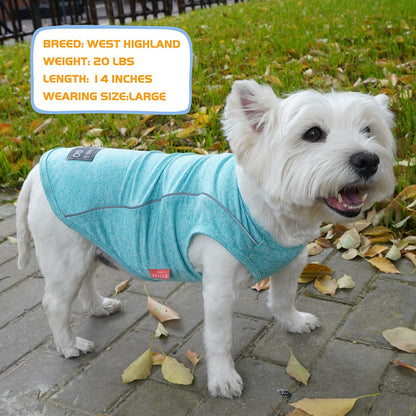 KYEESE Dog Shirt/2pack Dog Shirt-Sports Athletic Breathable Dog T-Shirt with Reflective Strip Tank Top