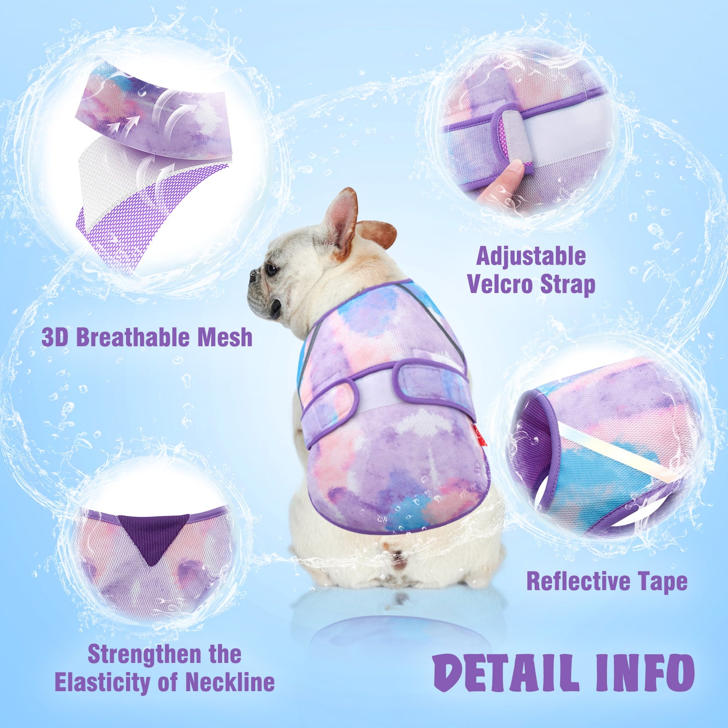 KYEESE Dog Cooling Vest-3D Breathable Mesh Pet Cooling Jacket