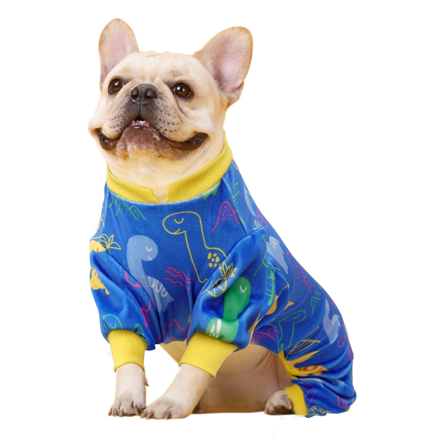 KYEESE Velvet Dog Pajamas-Stretchy Comfy Print Doggie Jammies
