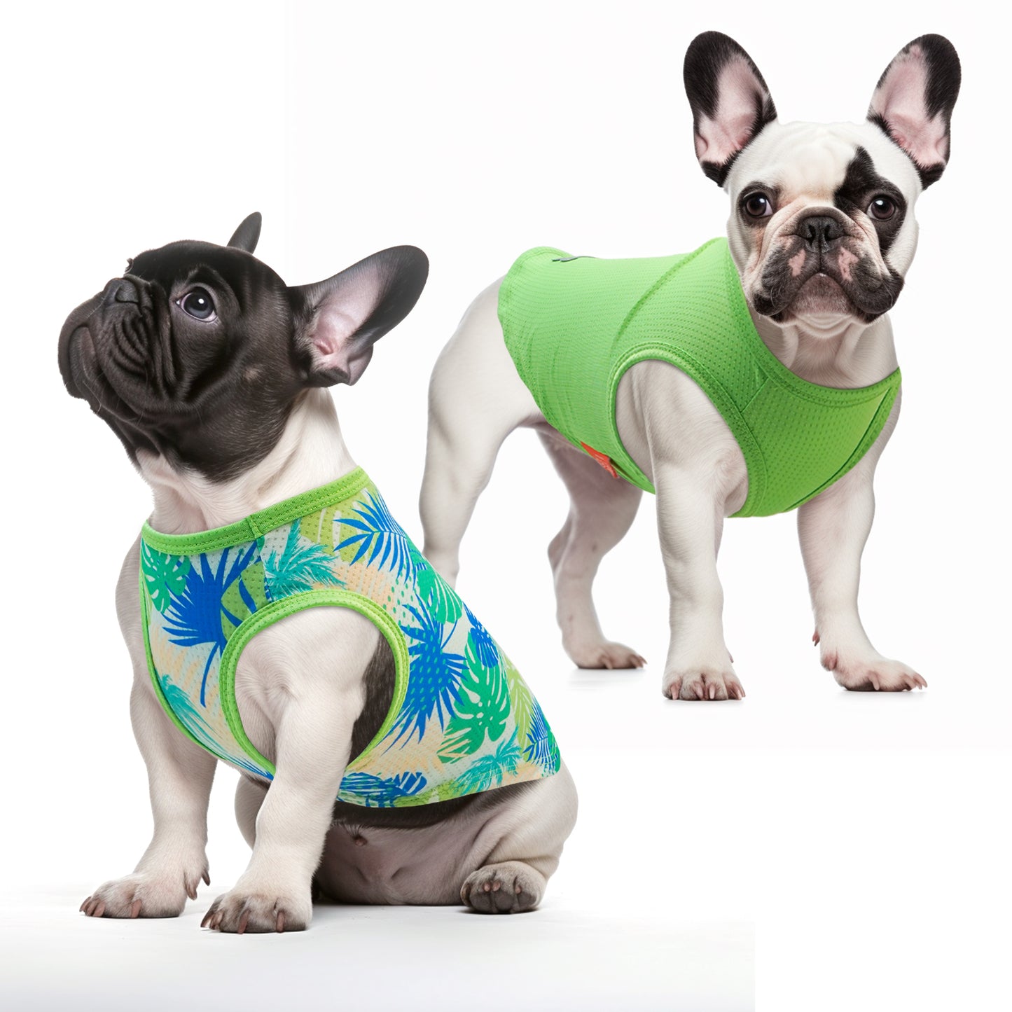 KYEESE 2 Pack Dog Shirts-Quick Dry Tank Top with Reflective Label