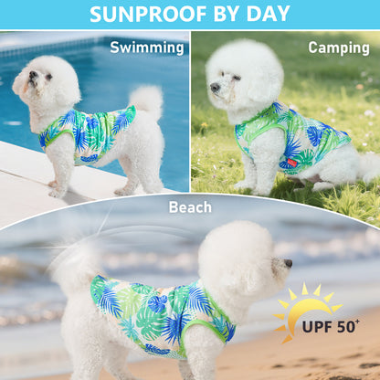 KYEESE 2 Pack Dog Shirts-Quick Dry Tank Top with Reflective Label