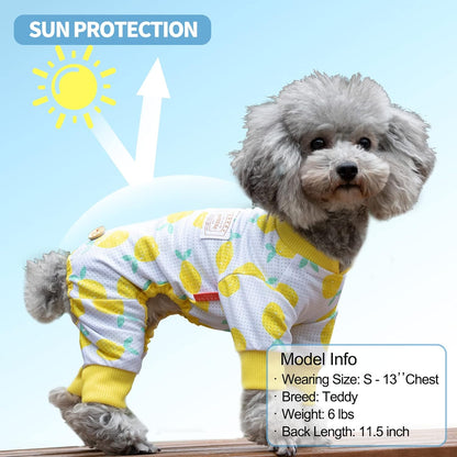 KYEESE Mesh Dog Pajamas-Fast-Drying Breathable Pet Onesie