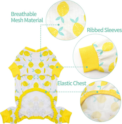 KYEESE Mesh Dog Pajamas-Fast-Drying Breathable Pet Onesie