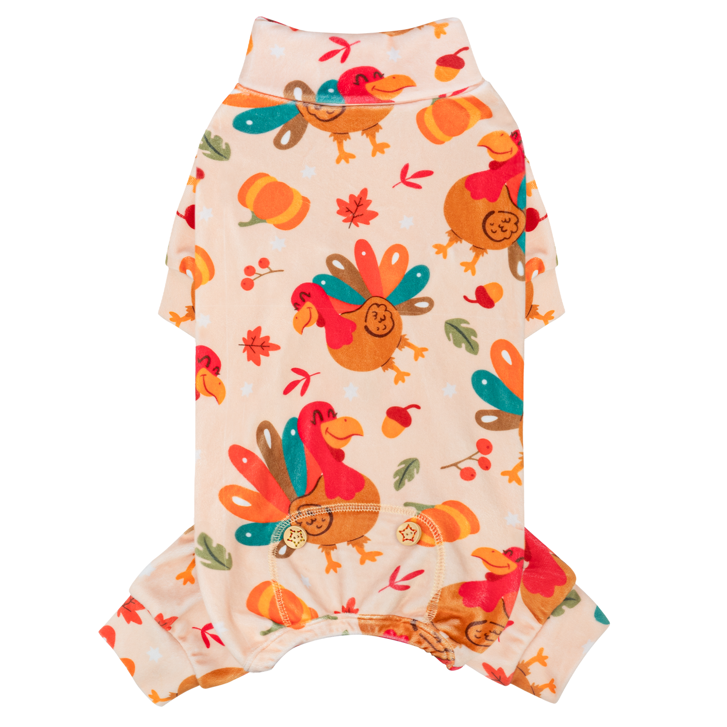 KYEESE Thanksgiving Dog Pajamas-Soft Velvet Thanksgiving Outfit