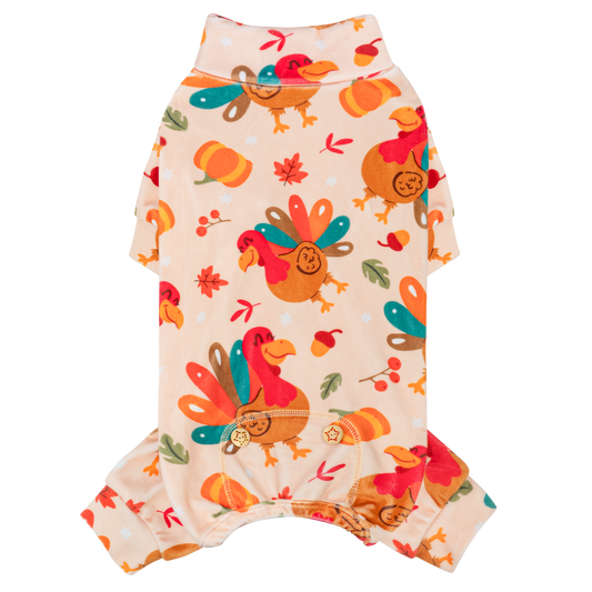 KYEESE Thanksgiving Dog Pajamas-Soft Velvet Thanksgiving Outfit