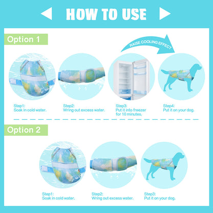 KYEESE Dog Cooling Vest-3D Breathable Mesh Pet Cooling Jacket