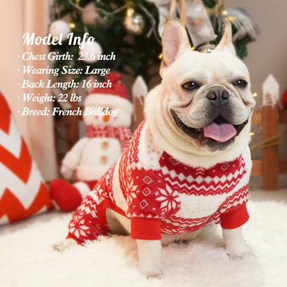 kyeese Christmas Dog Pajamas with Snowflake Pattern