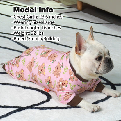 KYEESE Velvet Dog Pajamas-Stretchy Comfy Print Doggie Jammies