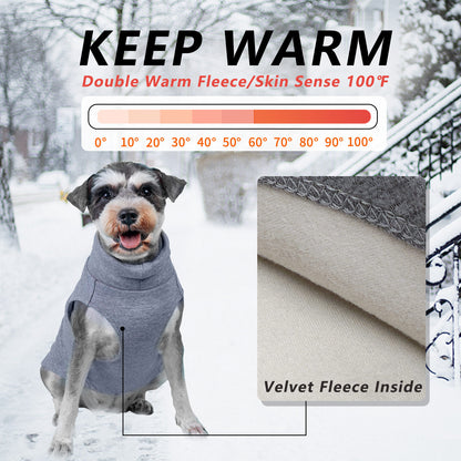 KYEESE 2Pack Velvet Fleece Dog Sweaters – Warm, Stretchy Turtleneck Pullovers