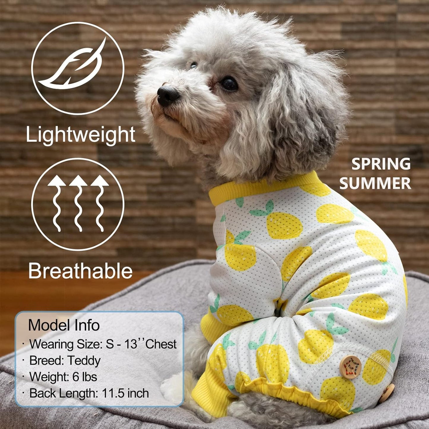 KYEESE Mesh Dog Pajamas-Fast-Drying Breathable Pet Onesie