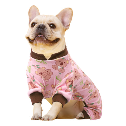 KYEESE Velvet Dog Pajamas-Stretchy Comfy Print Doggie Jammies