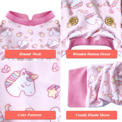 Pink Unicorn Velvet Dog Pajamas