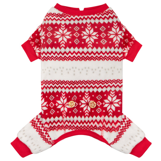 CHRISTMAS SNOWFLAKE DOG PAJAMAS